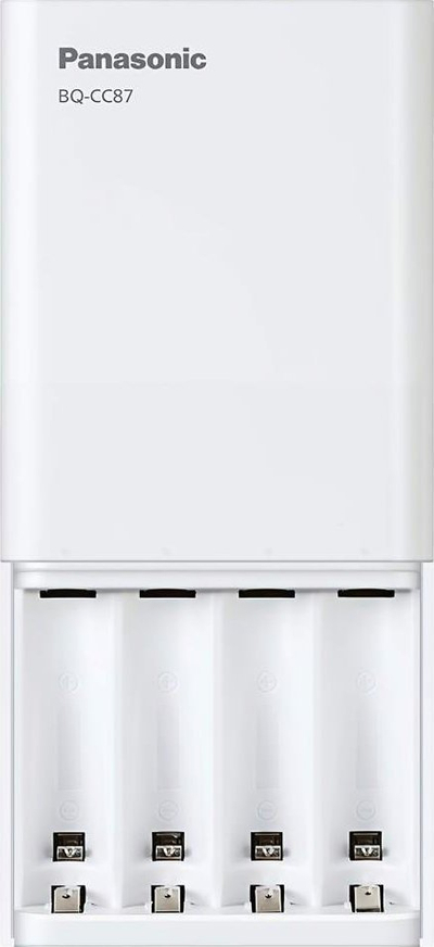 Karikues baterish Panasonic Eneloop BQ-CC87, 4x AA AAA, USB, i bardhë
