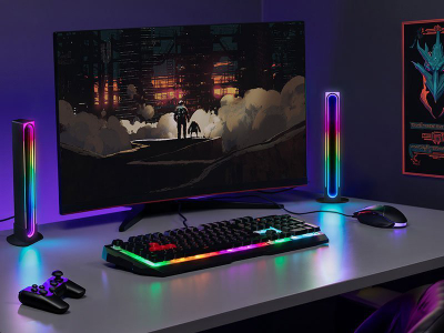Lampë tavoline Tracer Smart Vibe TRAOSW47252, RGB, Bluetooth WiFi, e zezë