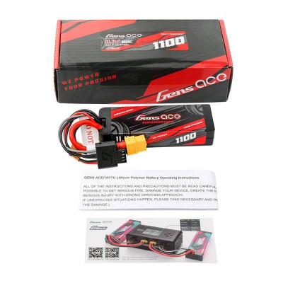 Bateri LiPo Gens Ace G-Tech 3S1P, 1100mAh, 11.1V 60C, me prizë XT60