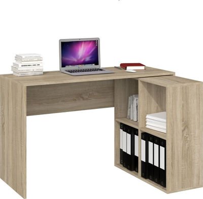 Tavolinë zyre Topeshop Desk Plus, 120 x 50 cm, 6 sirtarë, dru i çelët