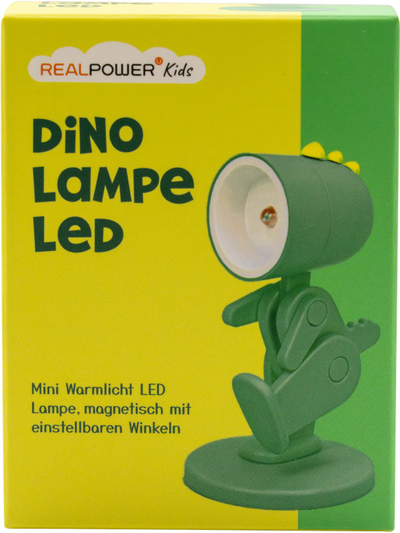 Рачна светилка RealPower LED Animal Green Dino, со база, зелена