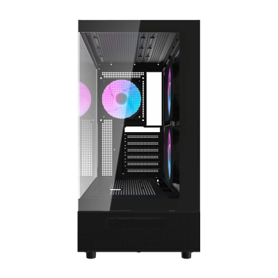 Darkflash Kuti kompjuteri DPX90 (I zi) + 3 ventilatorë