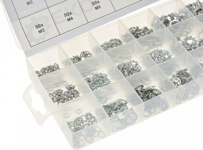Set rondele GEKO 720 copë, çelik i galvanizuar, për vida M3 M10