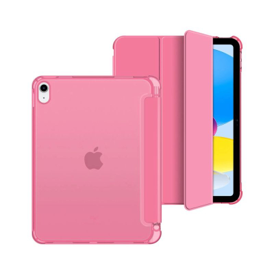 Mbulesë tablet Tech-Protect SC Pen Hybrid për iPad 10.9 2022, me këmbëz qëndrimi dhe vend për Apple Pencil, rozë transparente