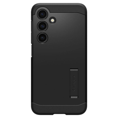 Kapak telefoni Spigen Tough Armor për Samsung Galaxy S24, me këmbë mbajtëse, shkon me karikim wireless, i zi