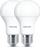 Set llamba LED Philips E27 A60, 8W 806lm, 4000K, të bardha