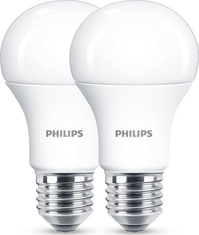 Set llamba LED Philips E27 A60, 8W 806lm, 4000K, të bardha