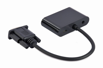 Adapter video Gembird A-VGA-HDMI-02, VGA në HDMI, Full HD 1080p, i zi