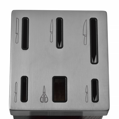 Set thikash kuzhine Zwilling Four Star 35145-000-0, bllok druri, 5 thika me gërshërë, doreza të zeza