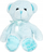 Arush pelushi Smily Play Plush Teddy Bear, lodër për bebe, blu e çelët