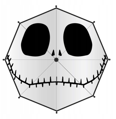 Çadër manuale Cerda Disney Nightmare Before Christmas, poliestër, dorezë Jack Skellington, shumëngjyrëshe