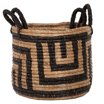 Set korbë dekorative 2-pjesësh Φ36x32-40Hcm (HM7846.02), zezë