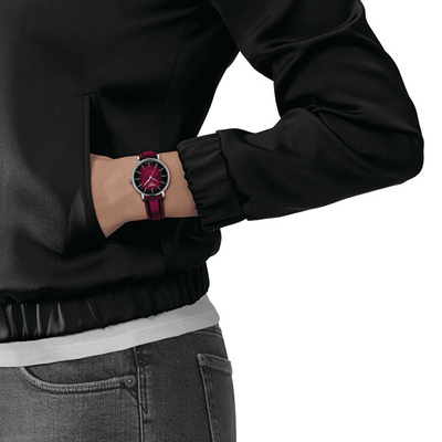 Orë për femra Tissot Everytime Lady Quartz T143.210.17.331.00, e kuqe