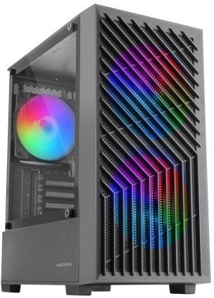 Kuti gaming Mars Gaming MC VORTEX, Mini Tower MicroATX, me 3 ventilatorë 120mm FRGB, e zezë