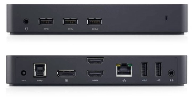 Stacion dokimi Dell USB 3.0 Ultra HD/4K D3100, e zezë