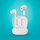 Kufje wireless LAMAX Clips1 Plus, in ear, ANC, të bardha