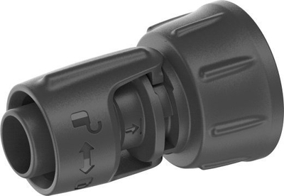 Lidhës rubineti Gardena Micro Drip, për tub 1/2" 13mm, plastik, gri
