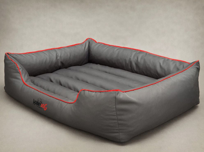 Shtrat për qen Hobbydog Comfort Bed, përmasa XL, gri me të kuqe