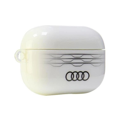 Kapak kufjesh Audi IML Geometric Pattern, për AirPods Pro 2, i bardhë