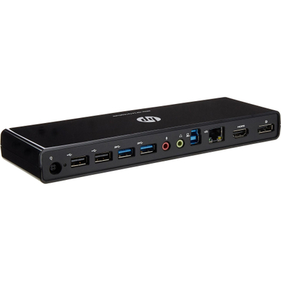 Stacion lidhës Fujitsu Port Replicator 34044251, USB 3.0, HDMI DisplayPort, i zi