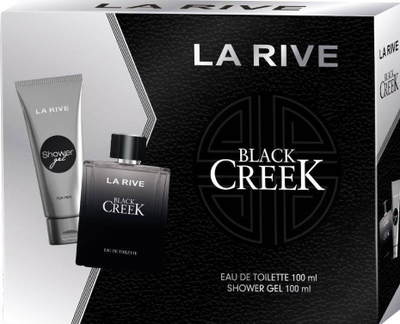 Сет парфем и гел за туширање La Rive Black Creek for Man, тоалетна вода 100 ml, гел за туширање 100 ml, црн