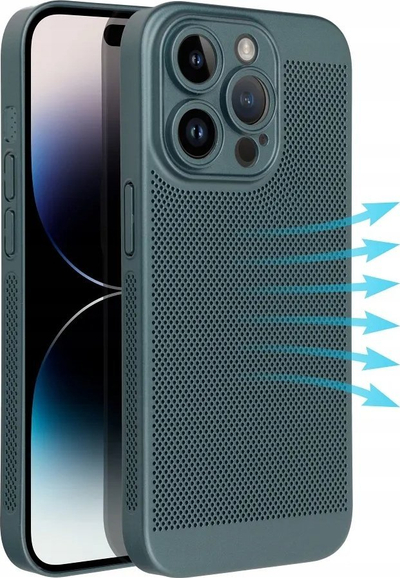 Mbulesë telefoni Breezy për Samsung Galaxy A25 5G, dizajn i shpuar, plastike fleksibile, jeshile