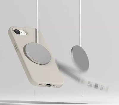 Футрола за телефон Ringke Silicone Magnetic MagSafe Stone, за iPhone 16e, силиконска, сива