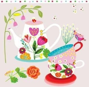 Kartë urimi Henry Square Card Cups, 15 x 15 cm, me zarf me shumë ngjyra