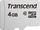 Kartë memorie Transcend 300S microSDHC, 4GB, Class 10, gri