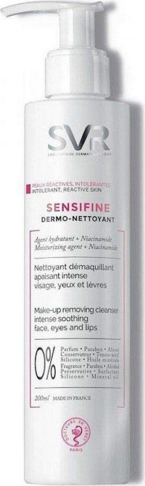 Pastrues fytyre SVR Sensifine Dermo-Cleanser, 200 ml, për lëkurë të ndjeshme