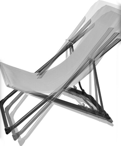 Shezllon palosës Koopman Folding Steel Textilene, çelik, deri 110 kg, gri