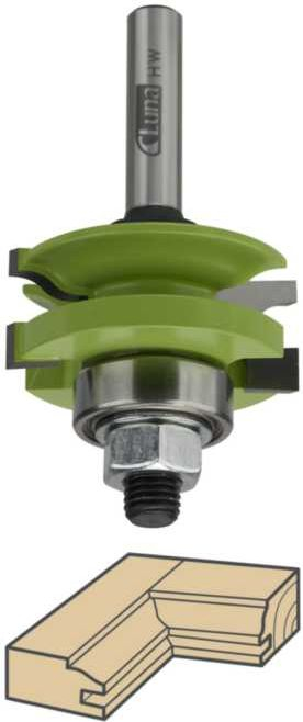 Freza për dru Luna Z2 profil-kundërprofil, D41mm, S8mm, gri