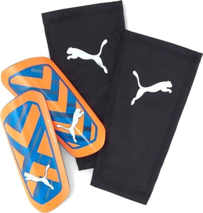 Mbrojtëse futbolli Puma Ultra Flex 030871-01, shkumë EVA, portokalli blu