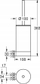 Set furçe tualeti Grohe Selection, për mur, ngjyrë Phantom Black