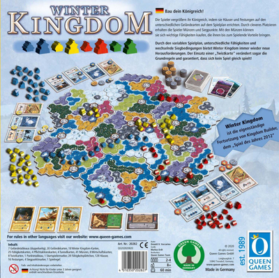 Lojë tavoline Queen Games Winter Kingdom, strategjike, 2–4 lojtarë, shumëngjyrëshe