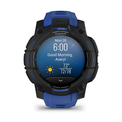 Ora sportive Garmin Instinct 3 Limited Edition, 45mm, AMOLED, bolt blue black