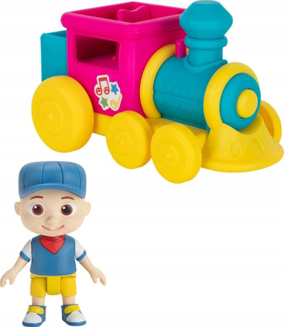 Loje tren muzikor CoComelon Official Feature Musical Train, me drita edhe zëra, shumëngjyrësh