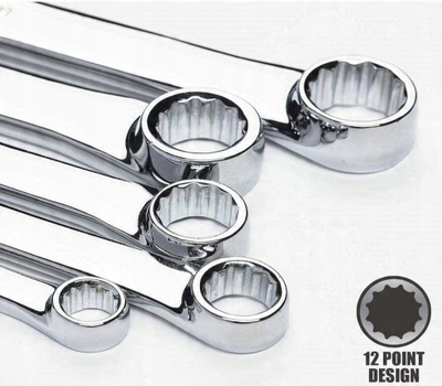 Çelës unazor Forsage Open Ring Spanner 12x14mm, çelik krom vanadium, argjendtë