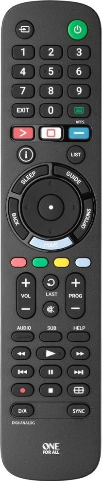 Pult universal One For All URC4912, për TV Sony, me funksion mësimi, i zi