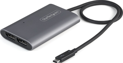 Përshtatës Thunderbolt StarTech.com, 2x DisplayPort 1.4, 8K ose 2x 4K, i zi