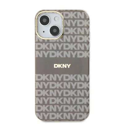 Futrolla DKNY DKHMP15SHRHSEE për iPhone 15 14 13 6.1", MagSafe, ecru beige