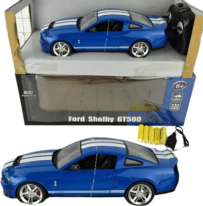 Makina me telekomandë Ford Shelby GT500, shkalla 1:14, drita LED, e kaltër