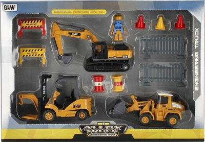 Set lodrash ndërtimi Mega Creative Metal, 3 makina, metal dhe plastikë, shumëngjyrëshe