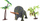 Lodër dinosaur Smily Play Triceratops me drita e zëra, 3+, jeshil