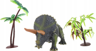 Lodër dinosaur Smily Play Triceratops me drita e zëra, 3+, jeshil