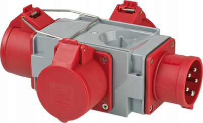 Shpërndarës rryme Brennenstuhl 1081670 Cross Distributor, CEE 400V 32A, IP44, i kuq