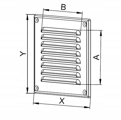 Grilë ventilimi Awenta MTA2N, inox, për Ø150 mm, argjendtë