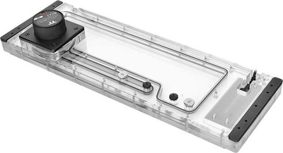 Distro plate Thermaltake Pacific Ultra Core P8 DP D5 Plus, pompë e integruar, ARGB, transparent