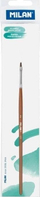 Pensel Milan Brush 121 nr. 2, fijet natyrale edhe sintetike, dorezë druri, kafe