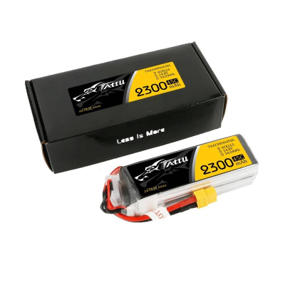 Bateri LiPo Tattu 2300mAh, 14.8V 4S, 75C, konektor XT60